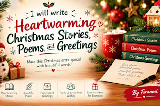 write heartwarming christmas stories, poems, and greetings