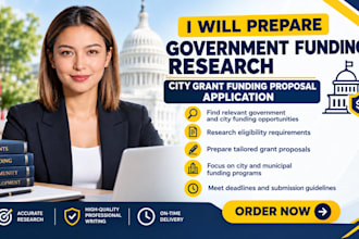prepare government funding research city grant funding proposal application