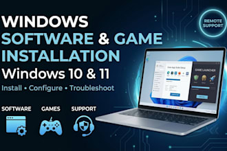 install and configure software and game on your windows 10 or 11 PC