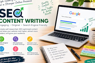 do SEO content writing, article writing and blog writing