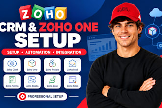 setup zoho CRM zoho one people mail zoho form zoho book zoho desk zoho site