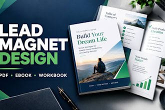 design a professional PDF lead magnet ebook or workbook