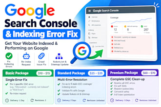 fix google search console errors, coverage issues, and sitemap