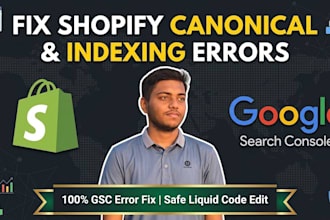 fix shopify canonical tags duplicate urls and search console index errors