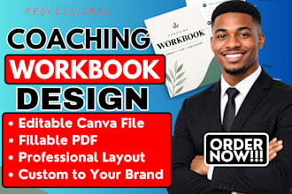 workbook design coaching workbook canva workbook fillable PDF editable workbook