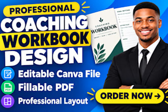 workbook design coaching workbook canva workbook fillable PDF editable workbook