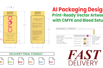 convert ai packaging or label designs into vector artwork