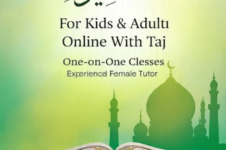 teach quran with tajweed and noorani qaida for kids and adults
