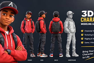 do 3d character modelling and texturing
