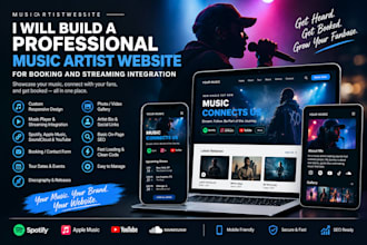 build a professional music artist website with booking and streaming integration