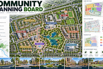 design community planning presentation boards urban development