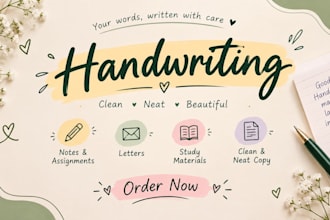 write anything in my beautiful and neat handwriting