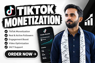 manage organic growth for tiktok followers, monetization or creativity rewards