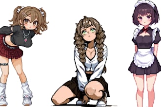 make a pixel art character or asset pixel art animation for you