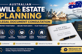 draft australian will, estate planning, poa trust and probate legal documents