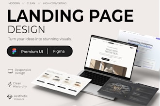 design a modern conversion focused landing page in figma