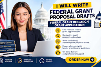 write federal grant proposal drafts federal grant research grant application