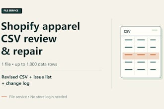 check and repair your shopify apparel product CSV