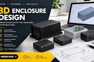 pcb enclosure design, custom electronics housing case and 3d cad manufacturing