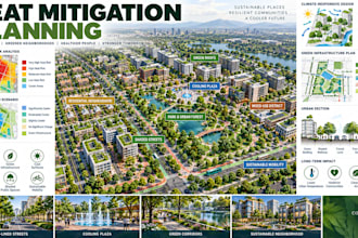 create heat mitigation planning layouts sustainable urban development