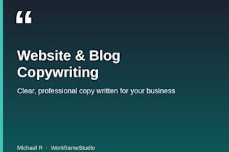 write clear, professional website and blog copy