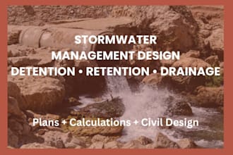 design stormwater management drainage systems detention and retention plans