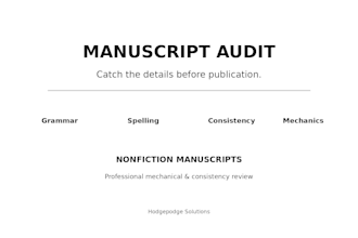 professionally clean up your nonfiction book manuscript