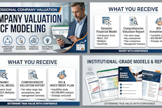 perform company valuation, dcf modeling, and financial analysis