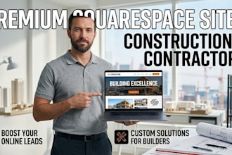 build squarespace construction website hvac contractor roofing website design