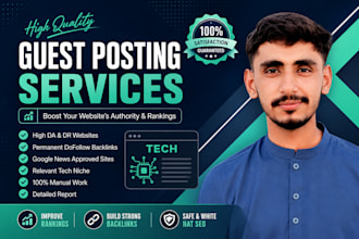 provide tech niche guestpost with high quality backlinks