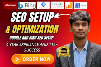 do SEO basic setup including gsc, ga4, GTM, gbp and bing tools