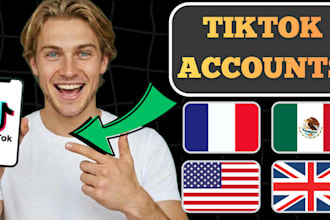 create france, USA, UK tiktok accounts with creator reward program