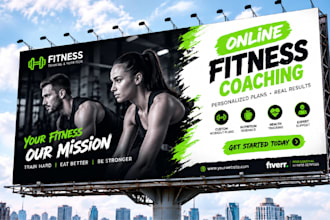 design an attractive billboard, outdoor signage and banner