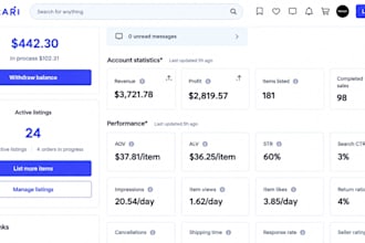 manage your mercari store, products, orders and customers