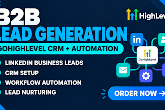 b2b lead generation gohighlevel crm automation linkedin business leads
