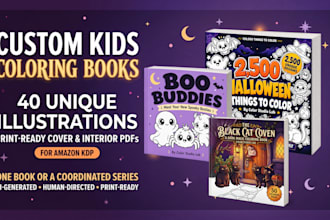 create a custom halloween coloring book