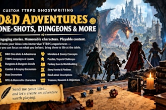ghostwrite adventure writing, ttrpg, dungeons and dragons, dnd and one shot