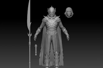create custom 3d collectible figure, action figure toy and miniature printing