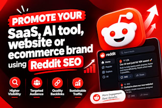 promote your saas, ai tool, website or ecommerce brand using reddit SEO