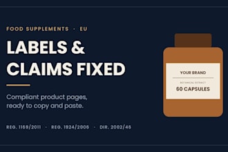 make your eu food supplement listings compliant with eu labelling law