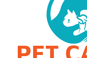 design a playful and creative dog logo for pet businesses