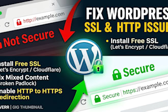 fix SSL certificate and https redirection on wordpress website