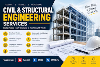 be your civil and structural engineer for structural design and calculations