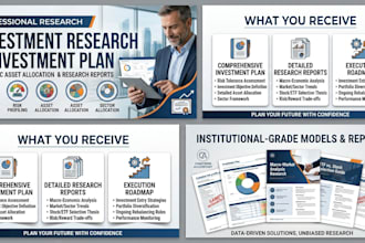 create a comprehensive investment research report and investment plan