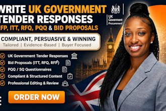 write uk government tender, bid proposal, itt, rfq and pqq response