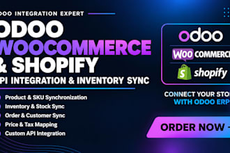 setup odoo woocommerce shopify integration and inventory sync