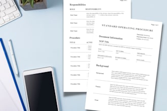 write clear sops, process guides, and employee training documents