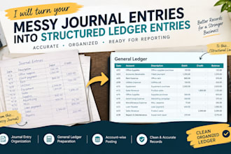 turn your messy journal entries into structured ledger entries