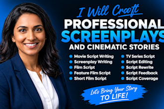 craft professional screenplays, cinematic movie scripts, film script