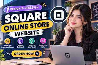 design squarespace website and square online store